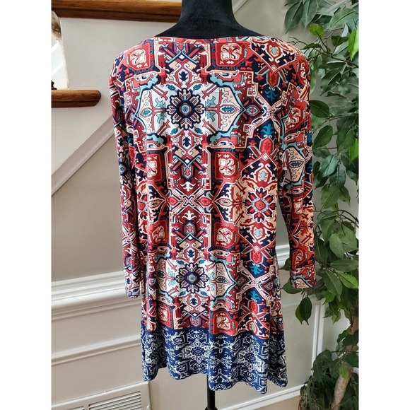 Ruby Rd. Women Multicolor Polyester Round Neck Long Sleeve Top Blouse Size Large - Picture 7 of 11